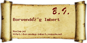 Borvendég Imbert névjegykártya
